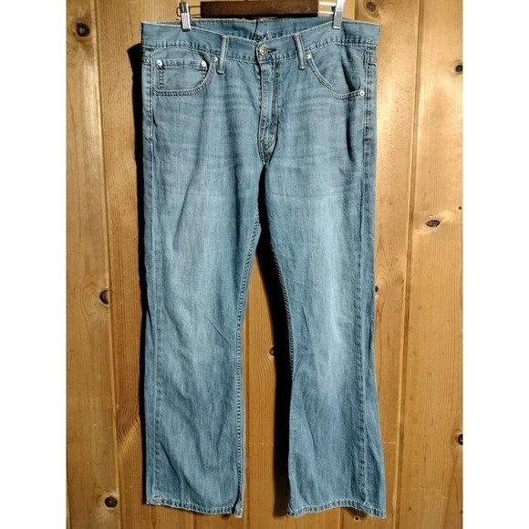 Levi's 527 blue jeans men size 36/30 medium wash boot cut - Picture 3 of 4